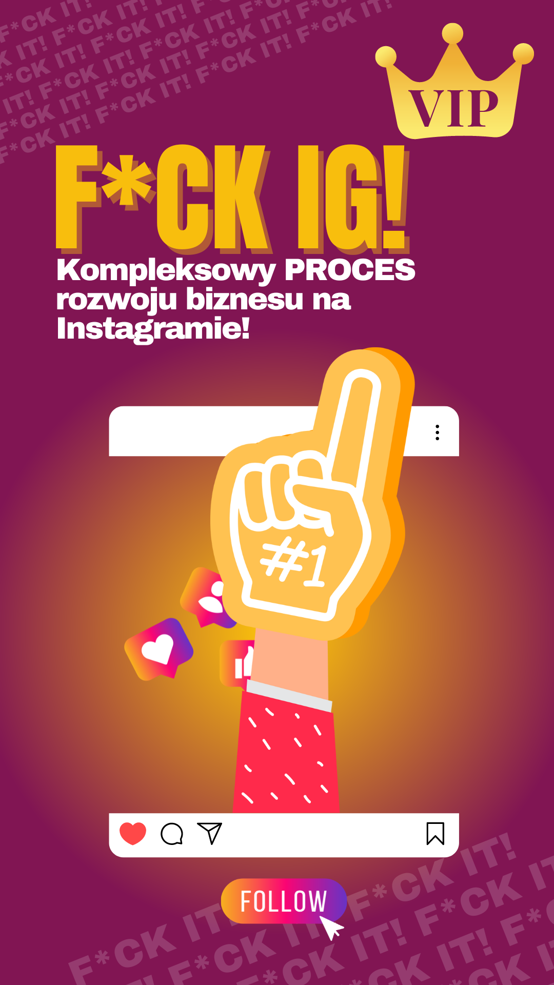 F*ck IG! -kompleksowy PROCES budowy dochodowego Instagrama (pakiet VIP)